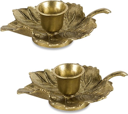 Gold candle holders - set, 2